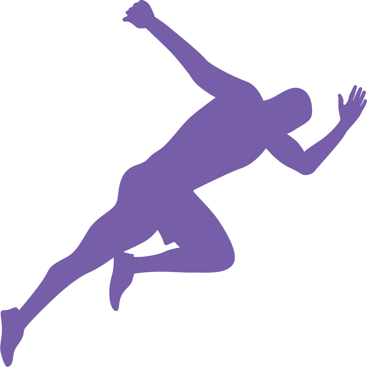 adam gemili running silhouette in purple